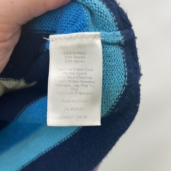 Talbots blue purple stripe sweater size small - Picture 6 of 7